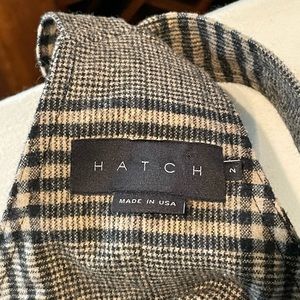 Hatch Wool Blend Houndstooth Plaid Jovie Overalls Medium (2)